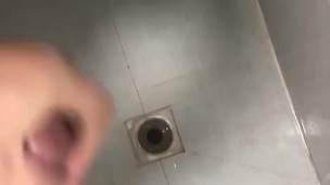 Young bear wanks in the bathroom 3