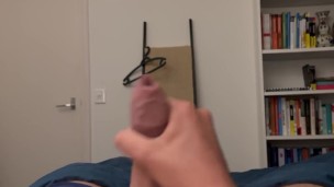 Playing with my big dick and shoot a big cumshot.