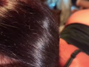 luxurious beauty did not let you get bored on the balcony and dragged into bed. amazing sex 3/16