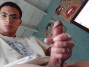 Man gets all the SEMEN out with a morning HANDJOB 2/16