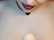 fucking my big natural tits- dildo titfuck and suck 4/16