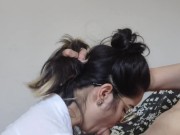 White Wolf OFC - Boquete garganta profunda com White Moon de oculos (angulo lateral) 10/16