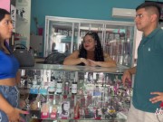 My boyfriend takes me to a sex shop and buys me a vibrator so that I masturbate in public 💦 2/16