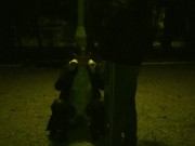 He jerked his fat cock on my face and tits. PUBLIC 1/16