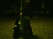 He jerked his fat cock on my face and tits. PUBLIC 8/16