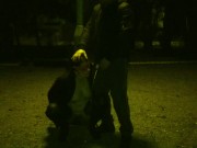 MILF 50+ golden shower in a public park 10/16