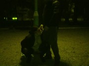 MILF 50+ golden shower in a public park 12/16