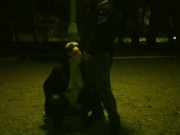 MILF 50+ golden shower in a public park 15/16