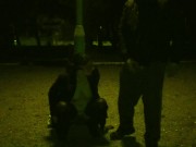 MILF 50+ golden shower in a public park 16/16