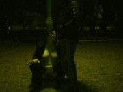 MILF 50+ golden shower in a public park 5/16