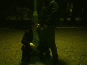 MILF 50+ golden shower in a public park 7/16