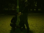 MILF 50+ golden shower in a public park 9/16