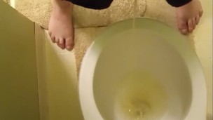Taking an almost minute long piss