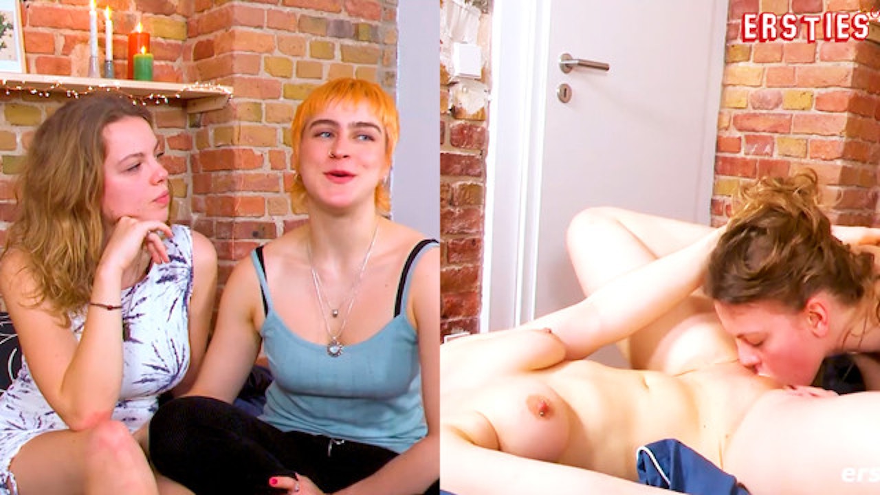 Ersties - Liliths erstes Mal vor der Kamera mit der süßen Emi aus Berlin - Lesbian