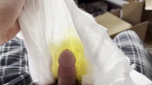 Leaked through a diaper on the couch
