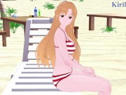Asuna (Asuna Yuuki) and I have intense sex on the beach. - Sword Art Online Hentai 1/16