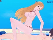 Asuna (Asuna Yuuki) and I have intense sex on the beach. - Sword Art Online Hentai 13/16