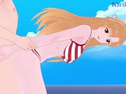 Asuna (Asuna Yuuki) and I have intense sex on the beach. - Sword Art Online Hentai 6/16