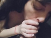 Blowjob in the kitchen