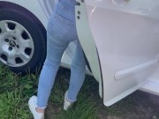 excited by her buttocks in her jeans I ask her to suck me 2/16