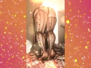 Booty bouncing in a garter belt and stockings 7/16