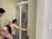 Kinantot ang kapatid habang naliligo si step sister risky bathroom sex 10/16