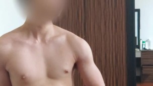 Asian muscle boy Jerk off 💦