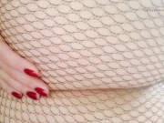 Play with my butt dirty talk and fishnets! 1/16