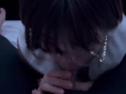 奥まで咥えさせられて「おちんぽ大好き♡」ごっくんしちゃうMのメガネ女子 cum in mouth gokkun 11/16