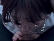 奥まで咥えさせられて「おちんぽ大好き♡」ごっくんしちゃうMのメガネ女子 cum in mouth gokkun 2/16