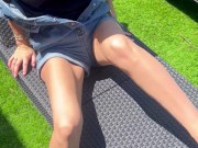 I come home to get sucked and I cum on her small tits 10/16