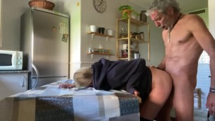 WIFE FUCKED WILDLY AGAINST THE KITCHEN TABLE