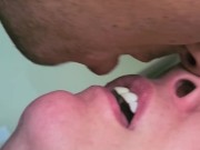 I give my step daddy my bum and finish him on my boobs 9/16