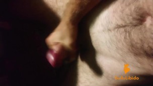 Muscled Hairy Stud Give Himself a Rough Jerk Off and Cums 6 Times