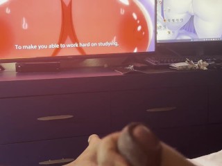 stroking cock to hentai