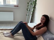 Best Friends Boyfriend Ripped Jeans And Rough Fuck Me When She Was Late At Work! Huge Cum On My Body 2/16