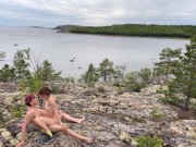 Секс секс на камнях, красивая девушка на природе 11/16