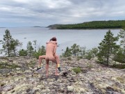 Секс секс на камнях, красивая девушка на природе 16/16