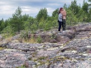 Секс секс на камнях, красивая девушка на природе 3/16