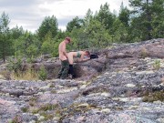 Секс секс на камнях, красивая девушка на природе 7/16