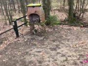 I helped him in the middle of the forest in exchange for fucking me and feeding me cum 2/16