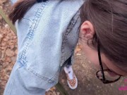 I helped him in the middle of the forest in exchange for fucking me and feeding me cum 3/16