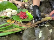 Pinay Outdoor Porn Harvest and Cooking Bamboo Shoots 4/16
