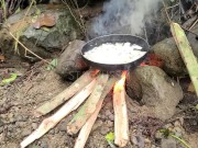 Pinay Outdoor Porn Harvest and Cooking Bamboo Shoots 6/16