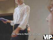 VIP4K. Sexy office workers use dildo and pussy licking for a lunch break 3/16