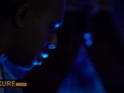 The big boobs blonde is submitted to three guys 7/16