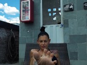 Look how I tan, while I play with my feet and soles 4/16