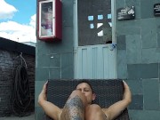 Look how I tan, while I play with my feet and soles 6/16