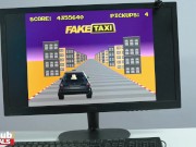 FAKEhub Originals - Horny Latina student needs anal sex from her nerdy black housemate distracted by the Fake Taxi video game 2/16