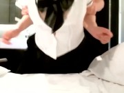 バック手マンでマンコをたくさんほぐされてガクガクしている彼女が濃厚立ちバックでイキまくる！ラブラブカップルの激しいセックスハメ撮り 8/16